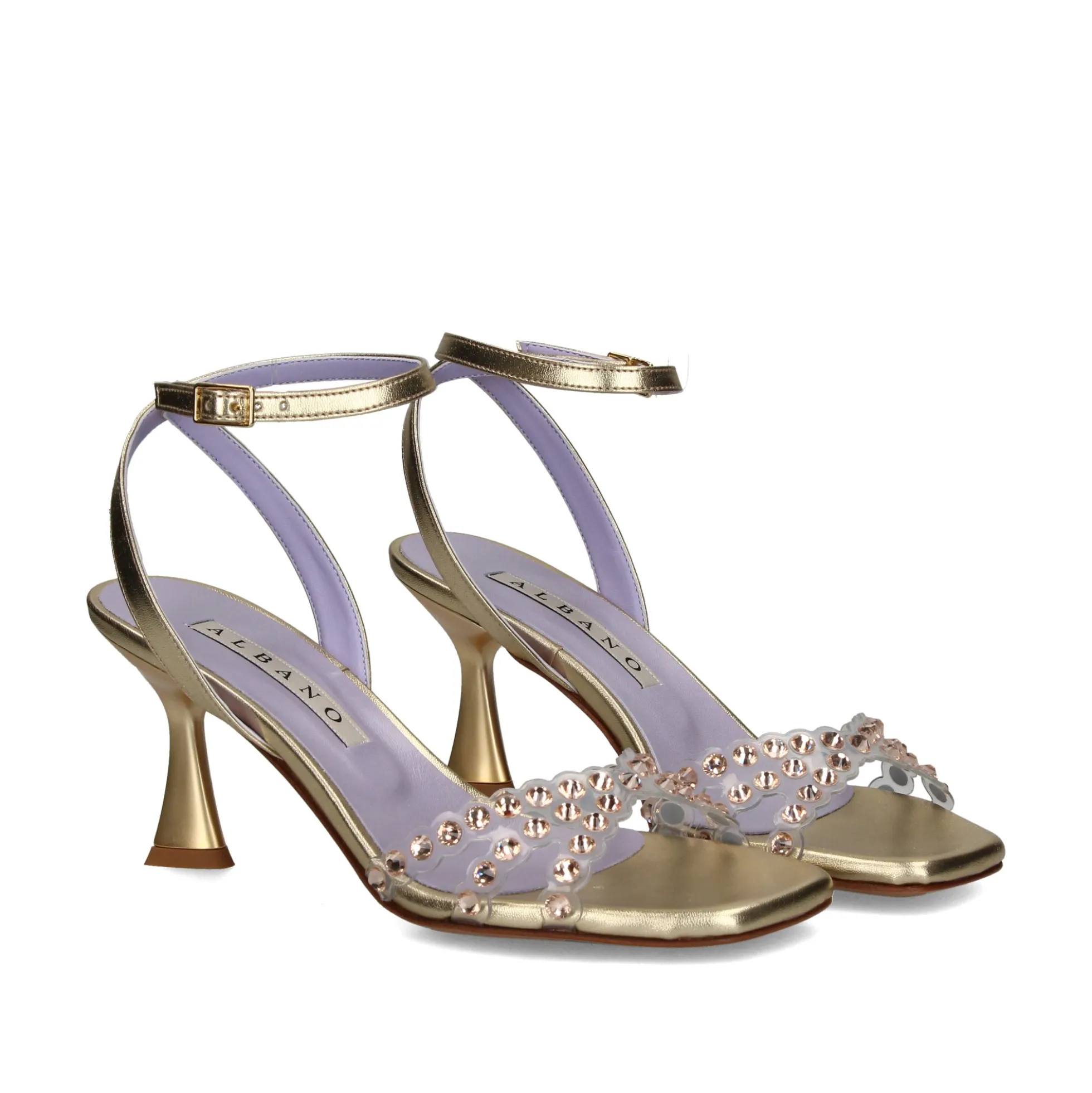 ALBANO Sandalias con tacón de Mujer 3393 / 21 PLATINO