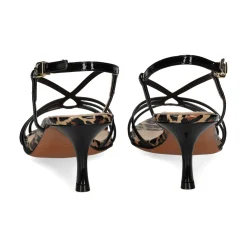ALBANO Sandalias con tacón de Mujer 5344 / 17 NEGRO/LEOPARDO