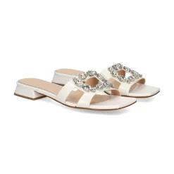 ALBANO Sandalias planas de Mujer 5346 / 2 BIANCA/CRISTAL
