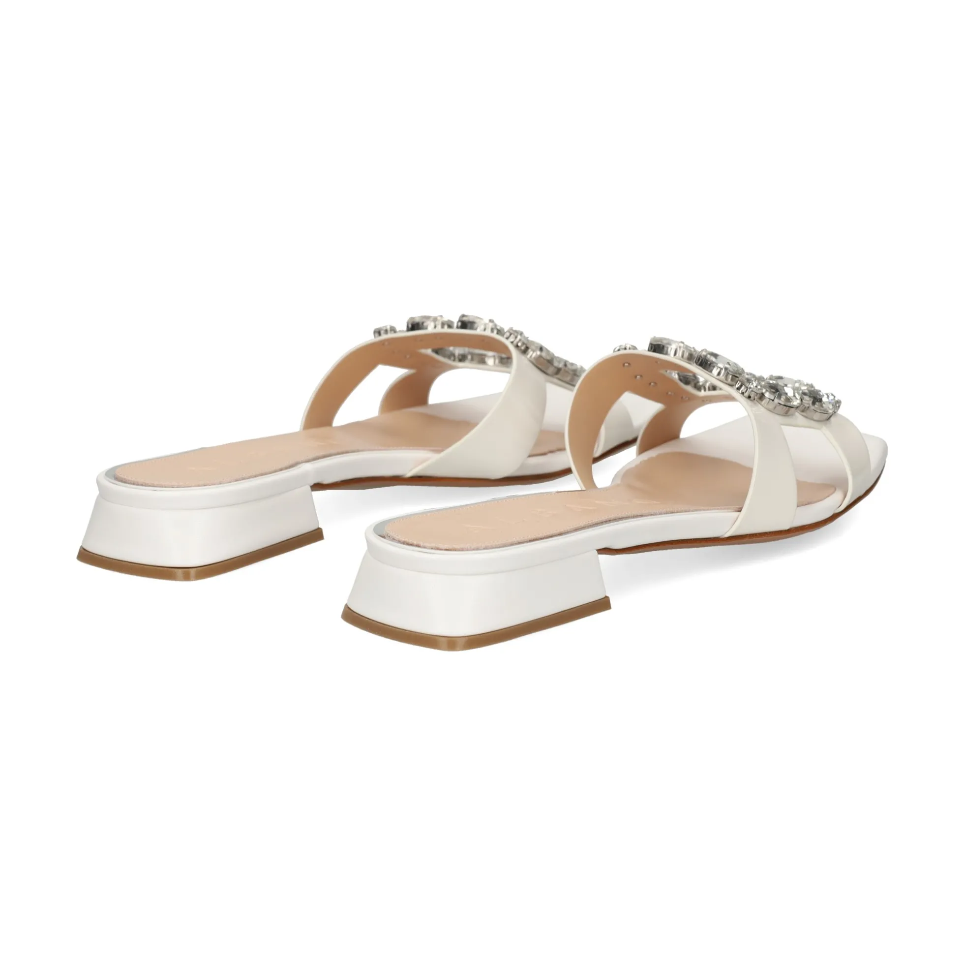 ALBANO Sandalias planas de Mujer 5346 / 2 BIANCA/CRISTAL