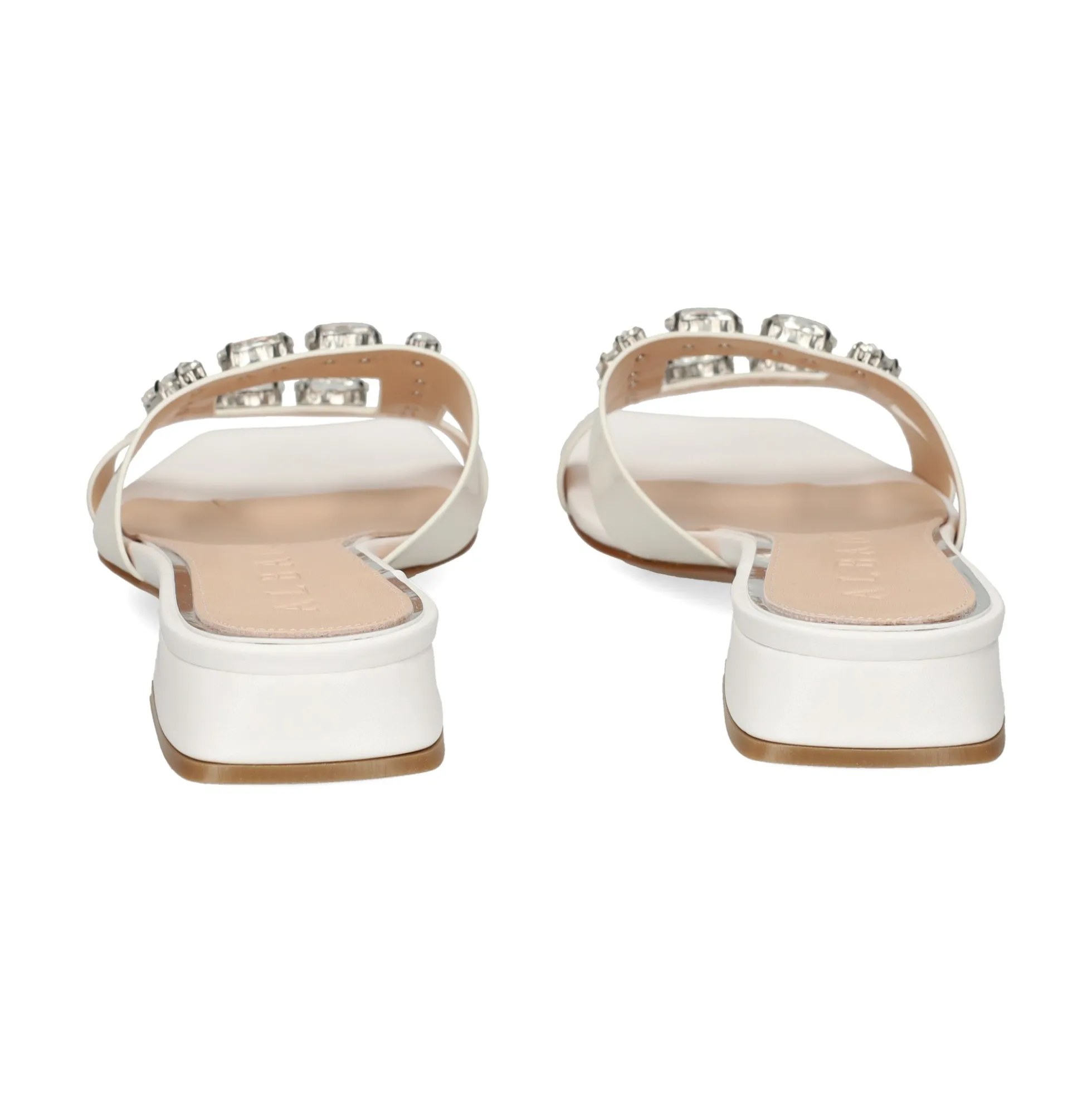 ALBANO Sandalias planas de Mujer 5346 / 2 BIANCA/CRISTAL