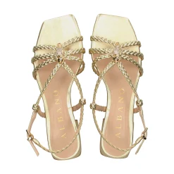 ALBANO Sandalias planas de Mujer 5623 PLATINO