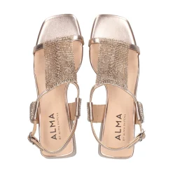 ALMA BLUE Sandalias con tacón de Mujer V24AB2033 BRONCE