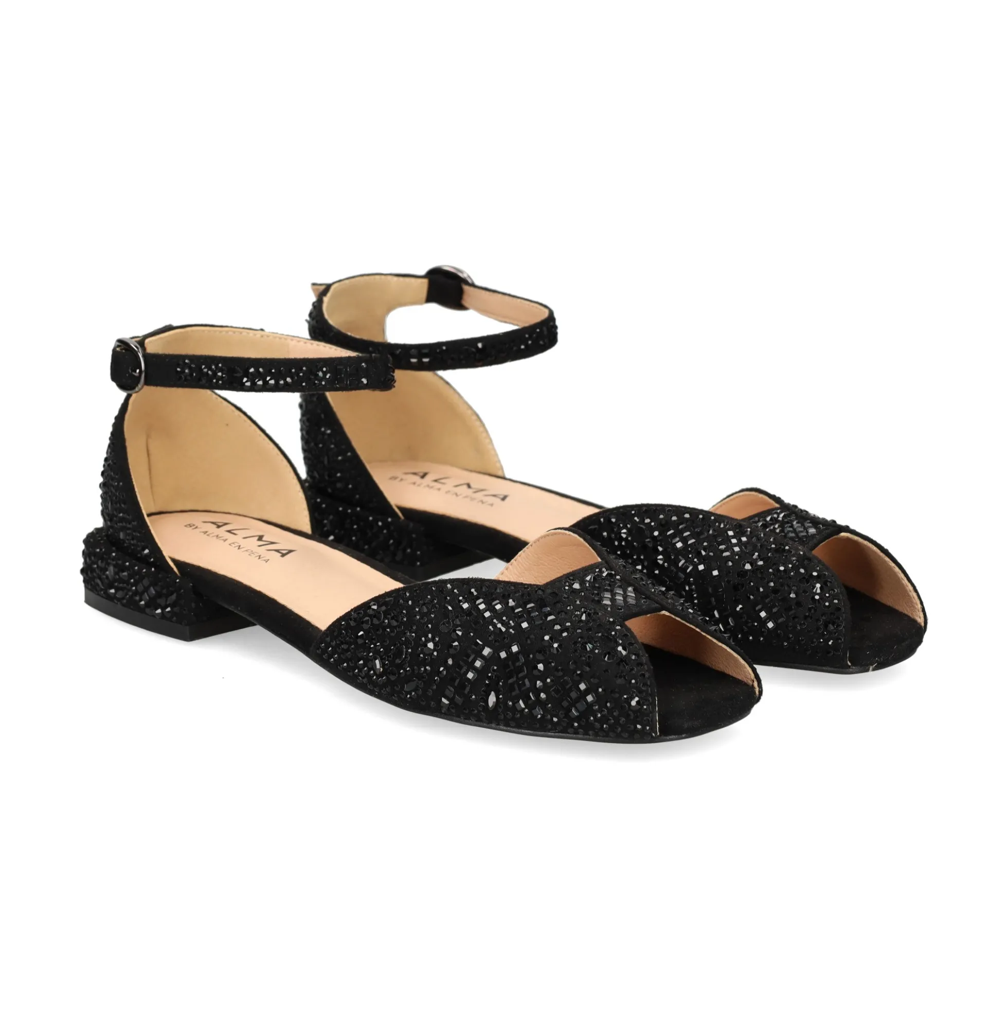 ALMA BLUE Zapatos planos de Mujer V24AB2003 NEGRO
