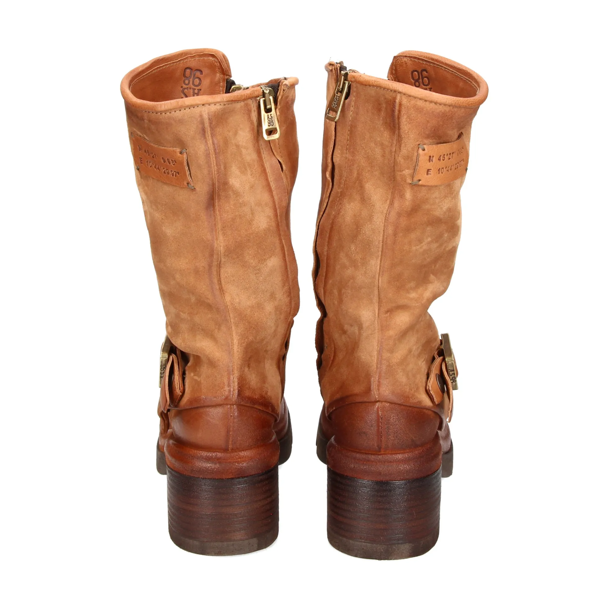 A.S.98 Botines con tacón de Mujer A89215 CALVADOS