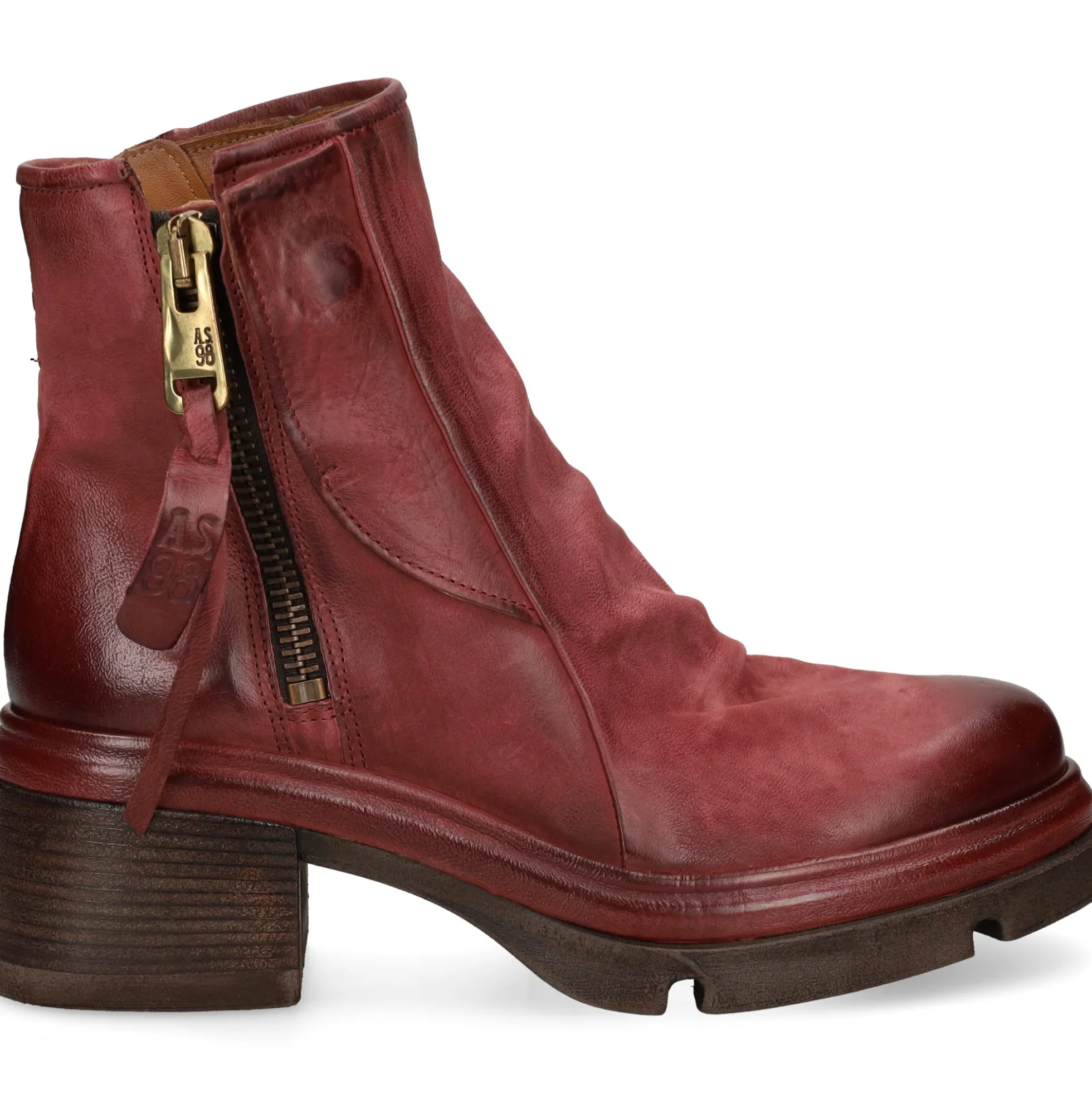 A.S.98 Botines con tacón de Mujer A89230 6580 MADERA