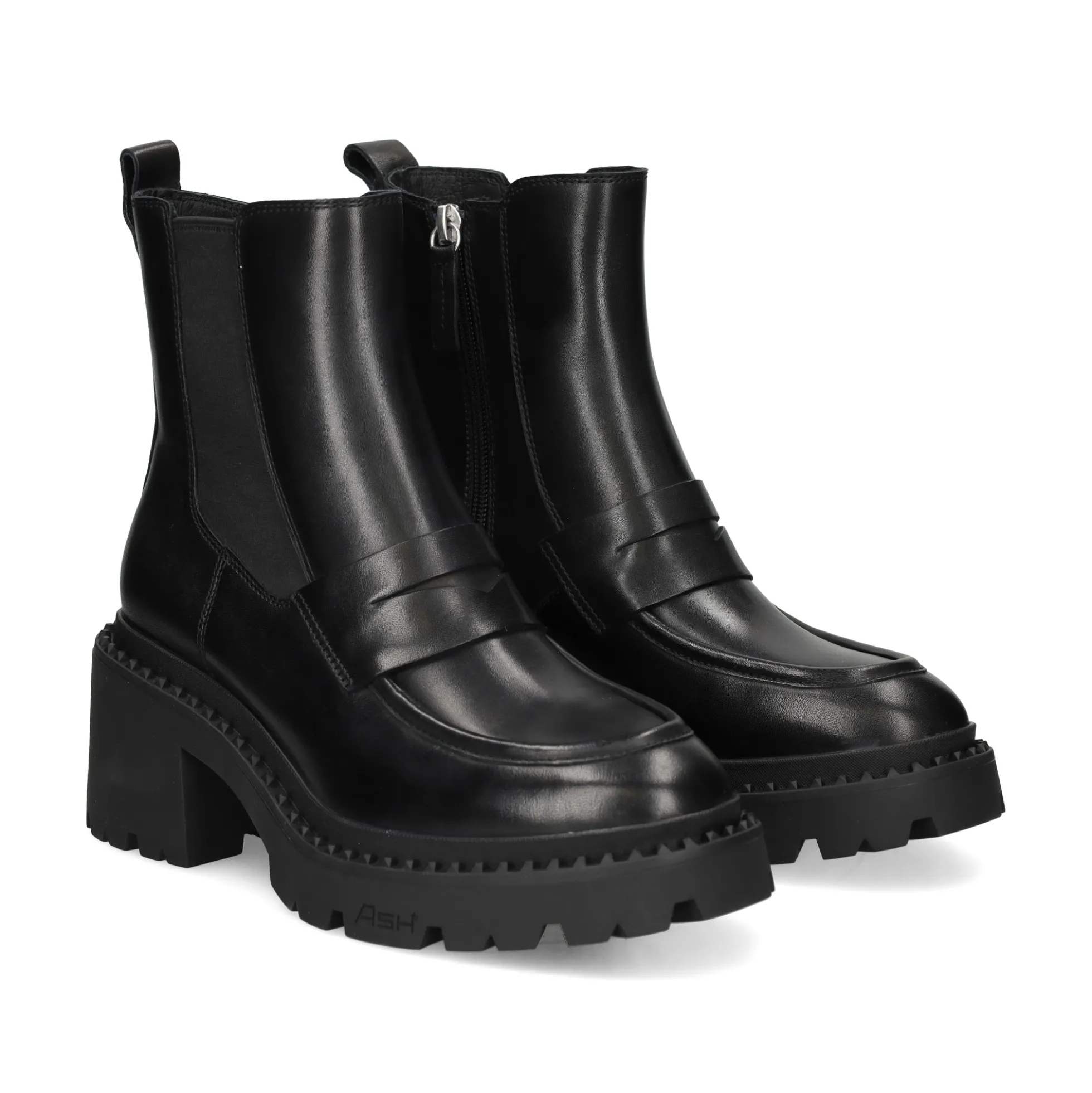 ASH Botines con tacón de Mujer NASTY 001 NEGRO