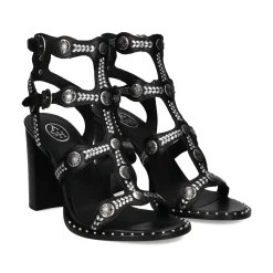 ASH Sandalias con tacón de Mujer KASHMIR01 NEGRO