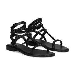 ASH Sandalias planas de Mujer PLAY BIS 006 NEGRO