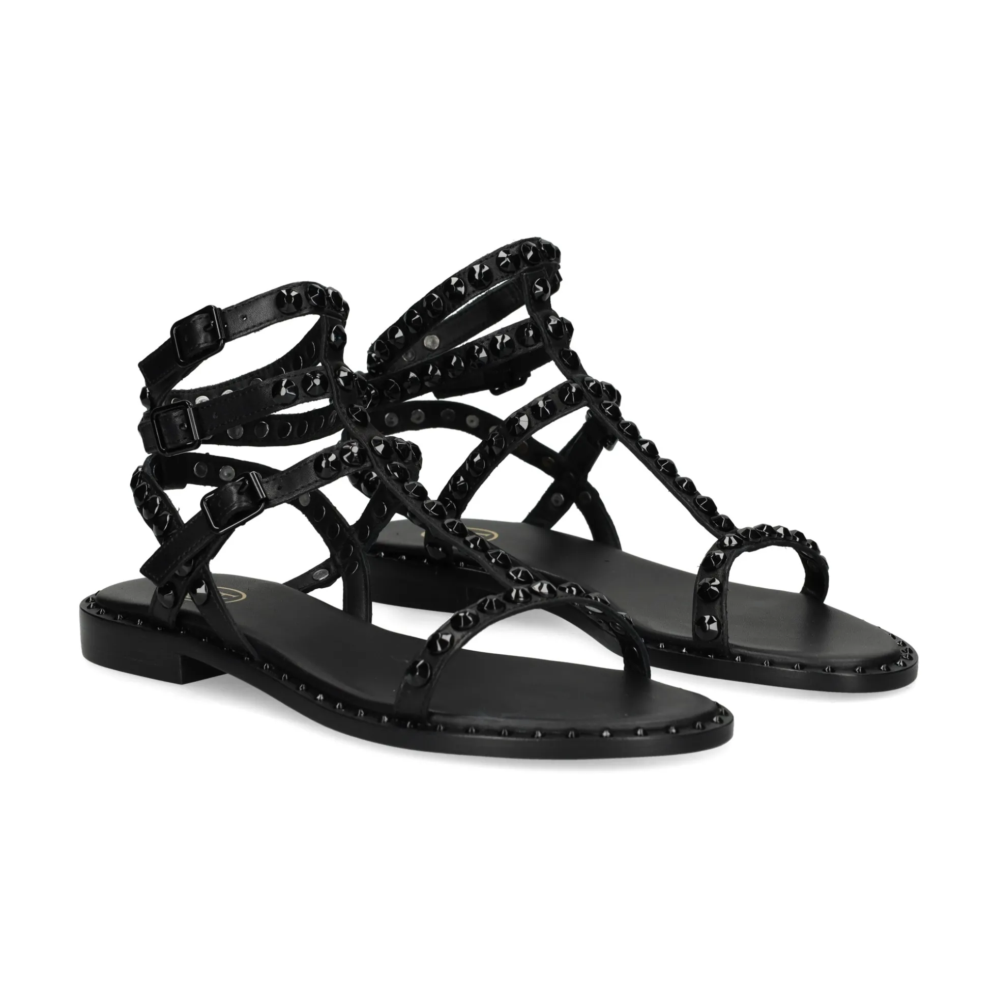 ASH Sandalias planas de Mujer PLAY BIS 006 NEGRO