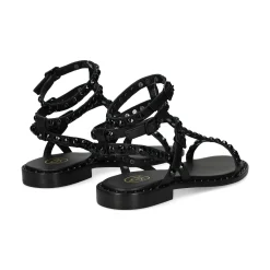 ASH Sandalias planas de Mujer PLAY BIS 006 NEGRO