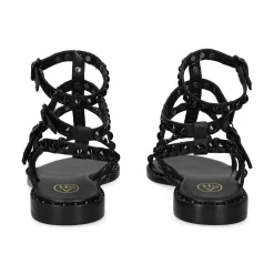 ASH Sandalias planas de Mujer PLAY BIS 006 NEGRO