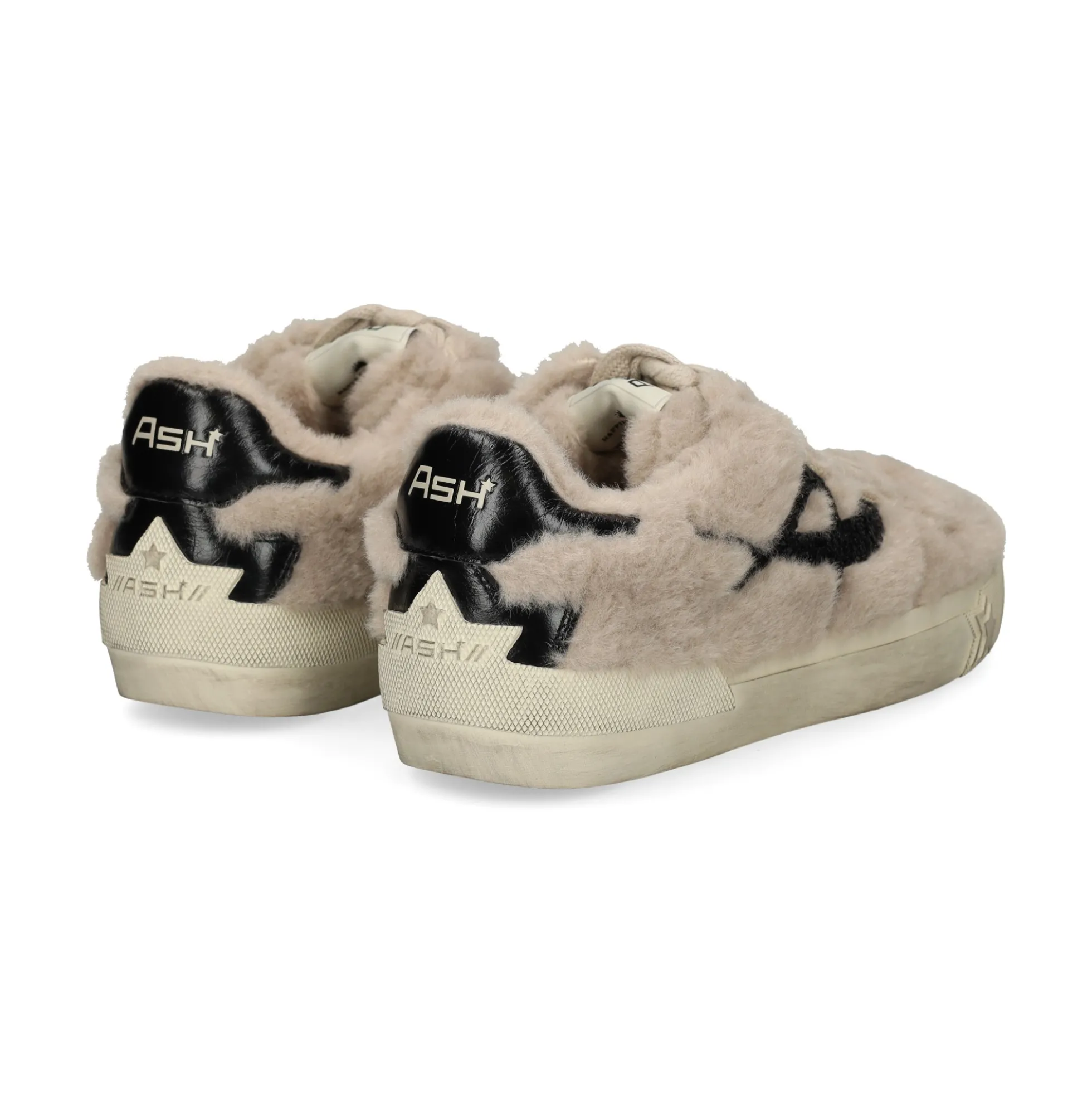 ASH Zapatillas de Mujer MALIBU FUR 002 BONE/BLACK