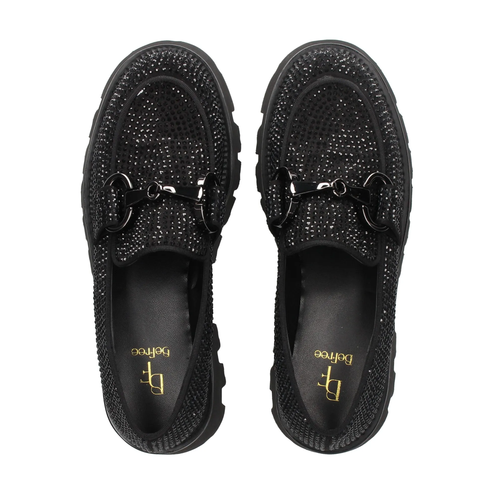 BEFREE Mocasines de Mujer PAULA-307 NEGRO