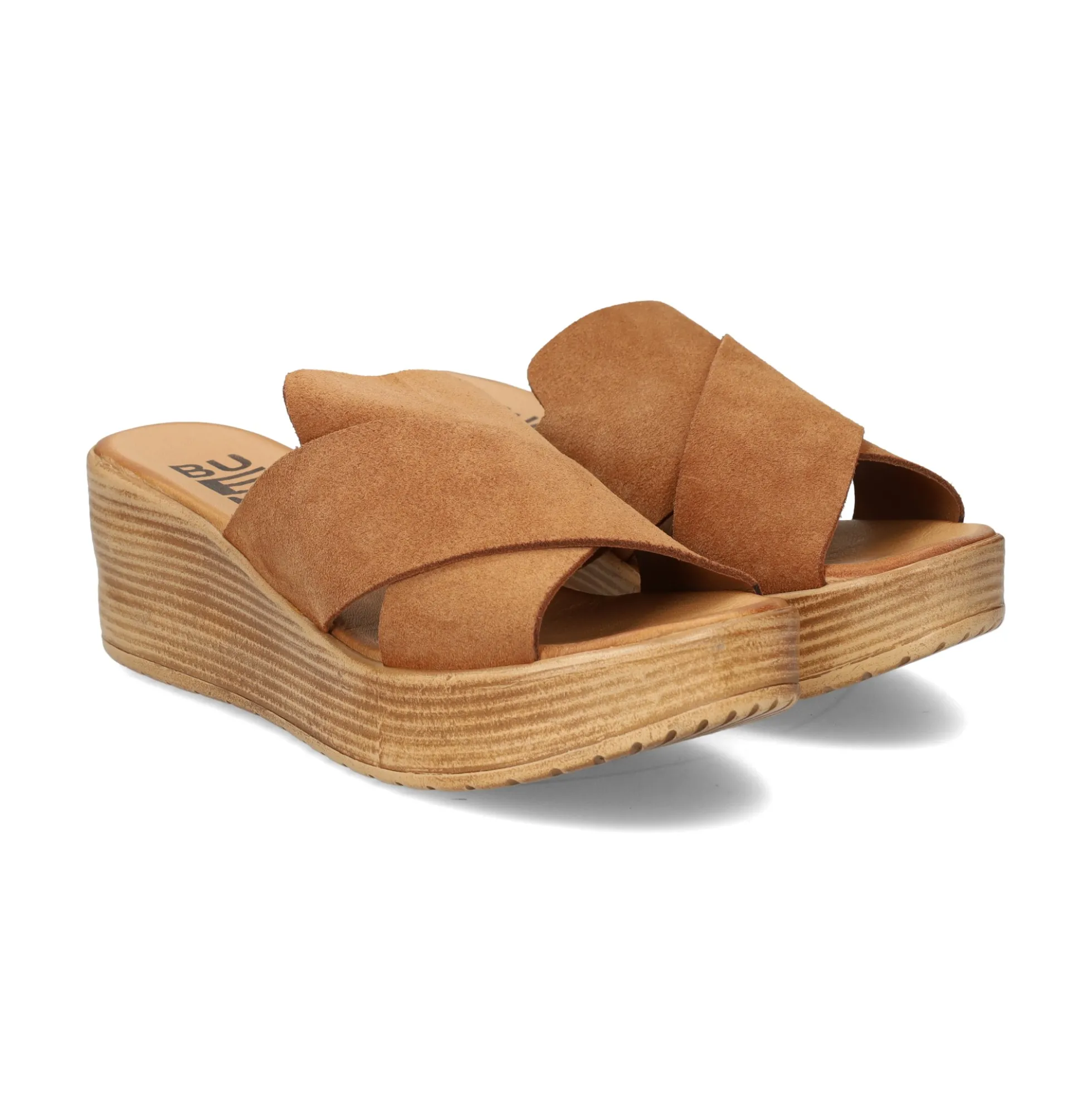 BUENO Sandalias con plataforma de Mujer WA4703 ALFA CUERO