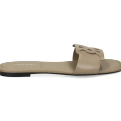 CALVIN KLEIN Sandalias planas de Mujer HW0HW03128 PBO Gris topo