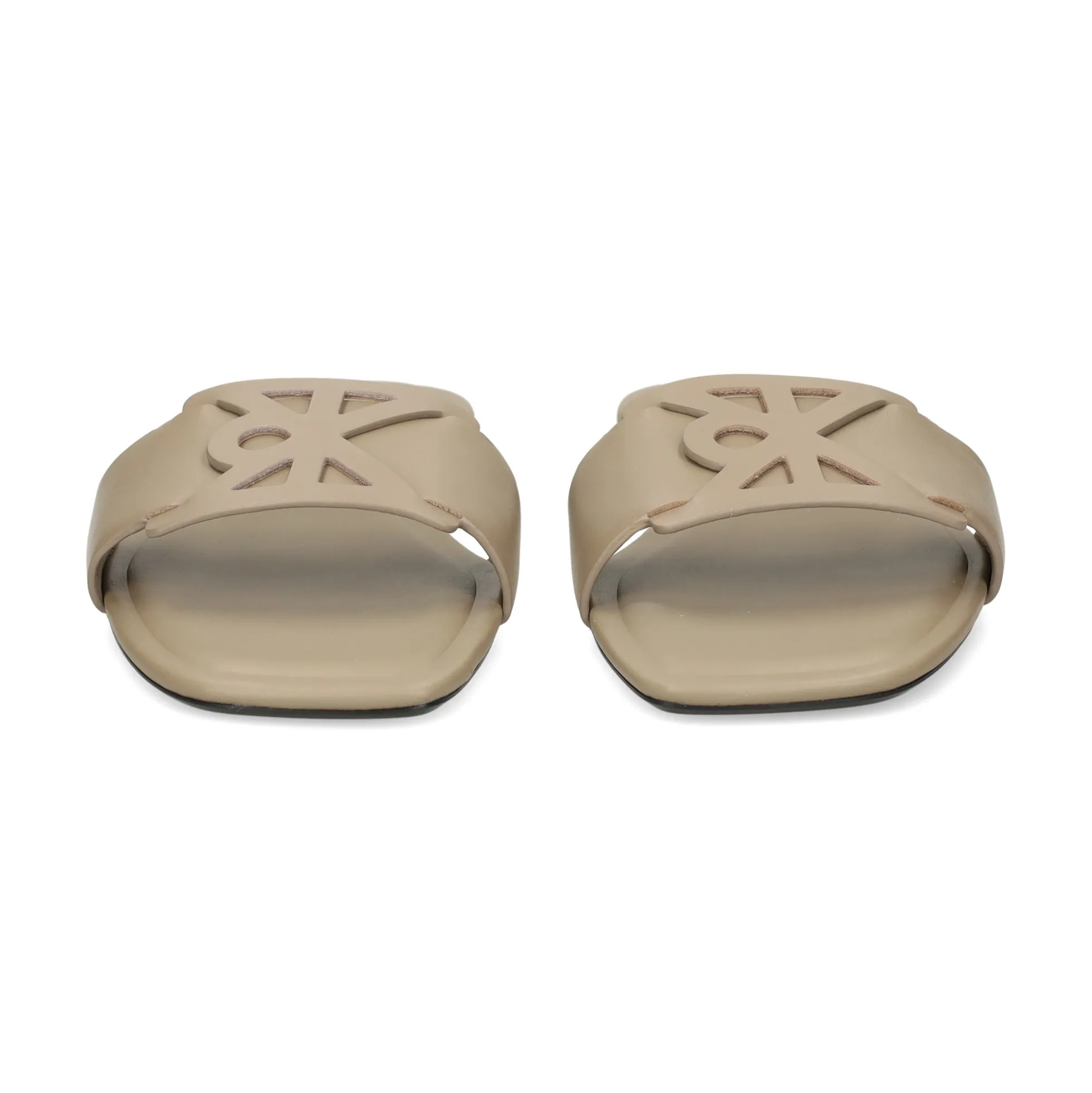 CALVIN KLEIN Sandalias planas de Mujer HW0HW03128 PBO Gris topo