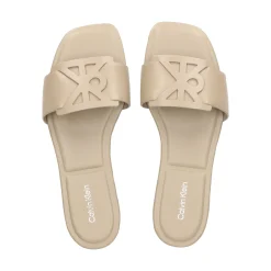CALVIN KLEIN Sandalias planas de Mujer HW0HW03128 PBO Gris topo