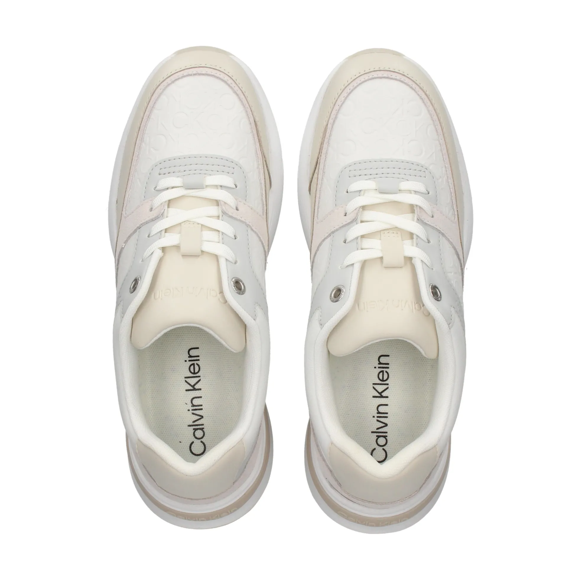 CALVIN KLEIN Zapatillas de Mujer HW0HW01869 0F9 DK ECRU/WHI