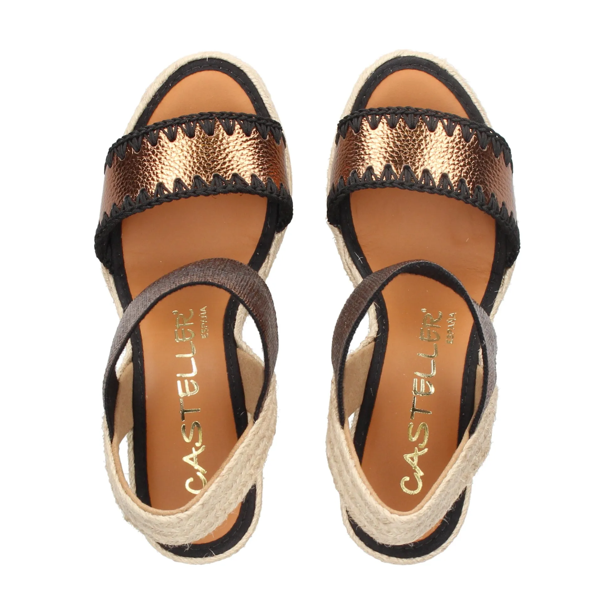 CASTELLER Sandalias cuña de Mujer 49-21-886 BRONCE