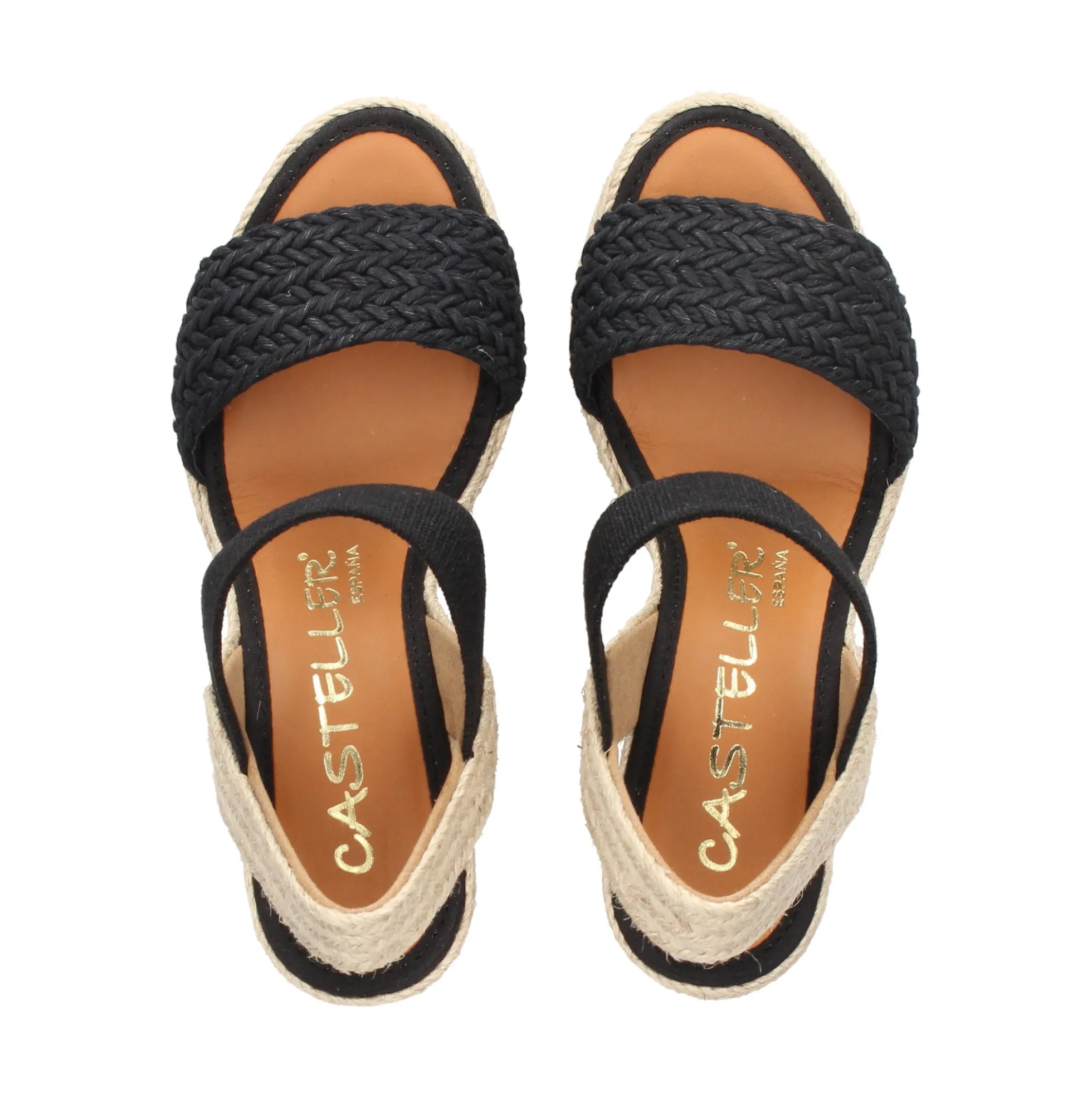 CASTELLER Sandalias cuña de Mujer 39-21-603 NEGRO