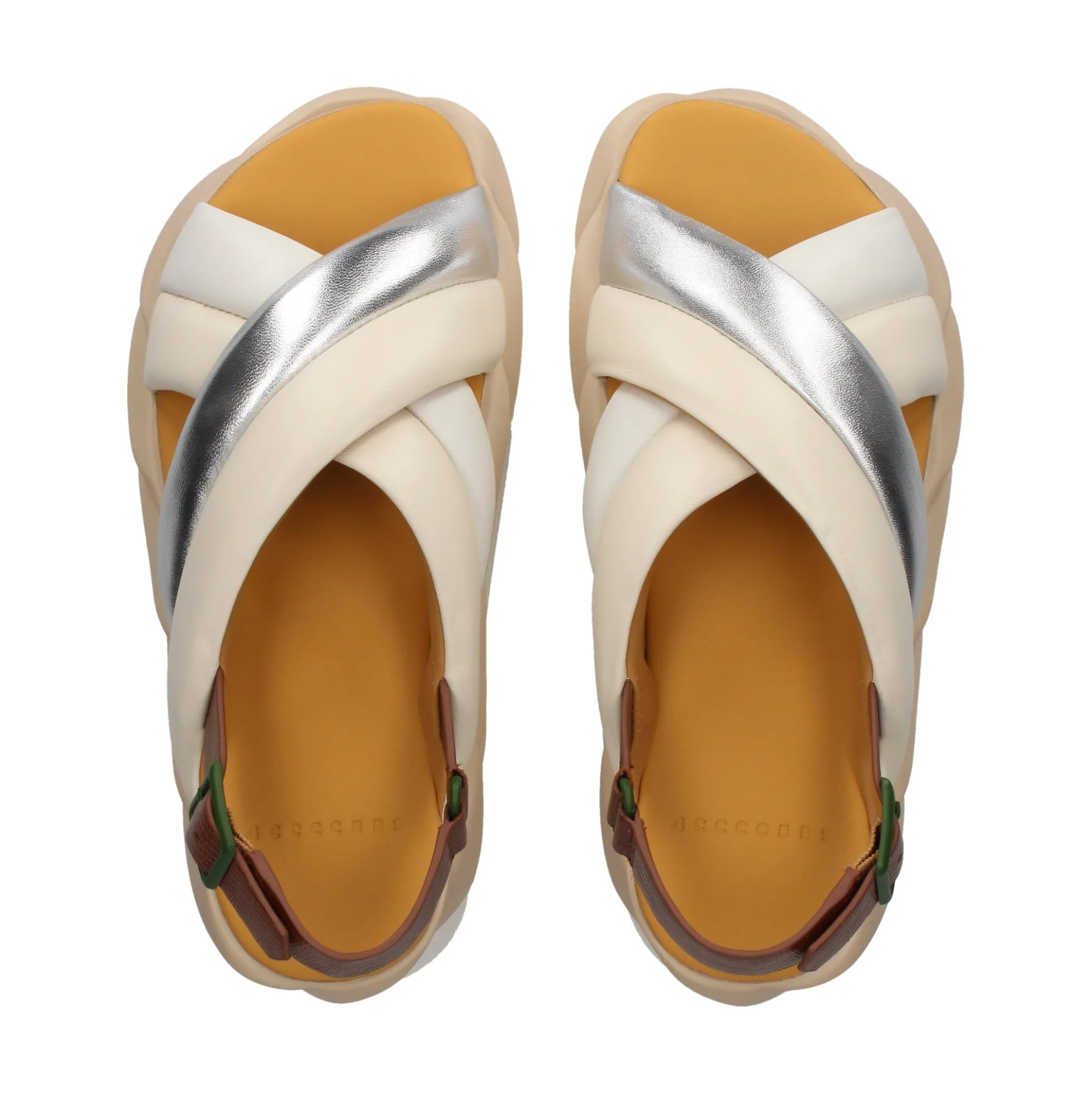 4CCCCEES Sandalias con plataforma de Mujer MELLOW MELA CREAM