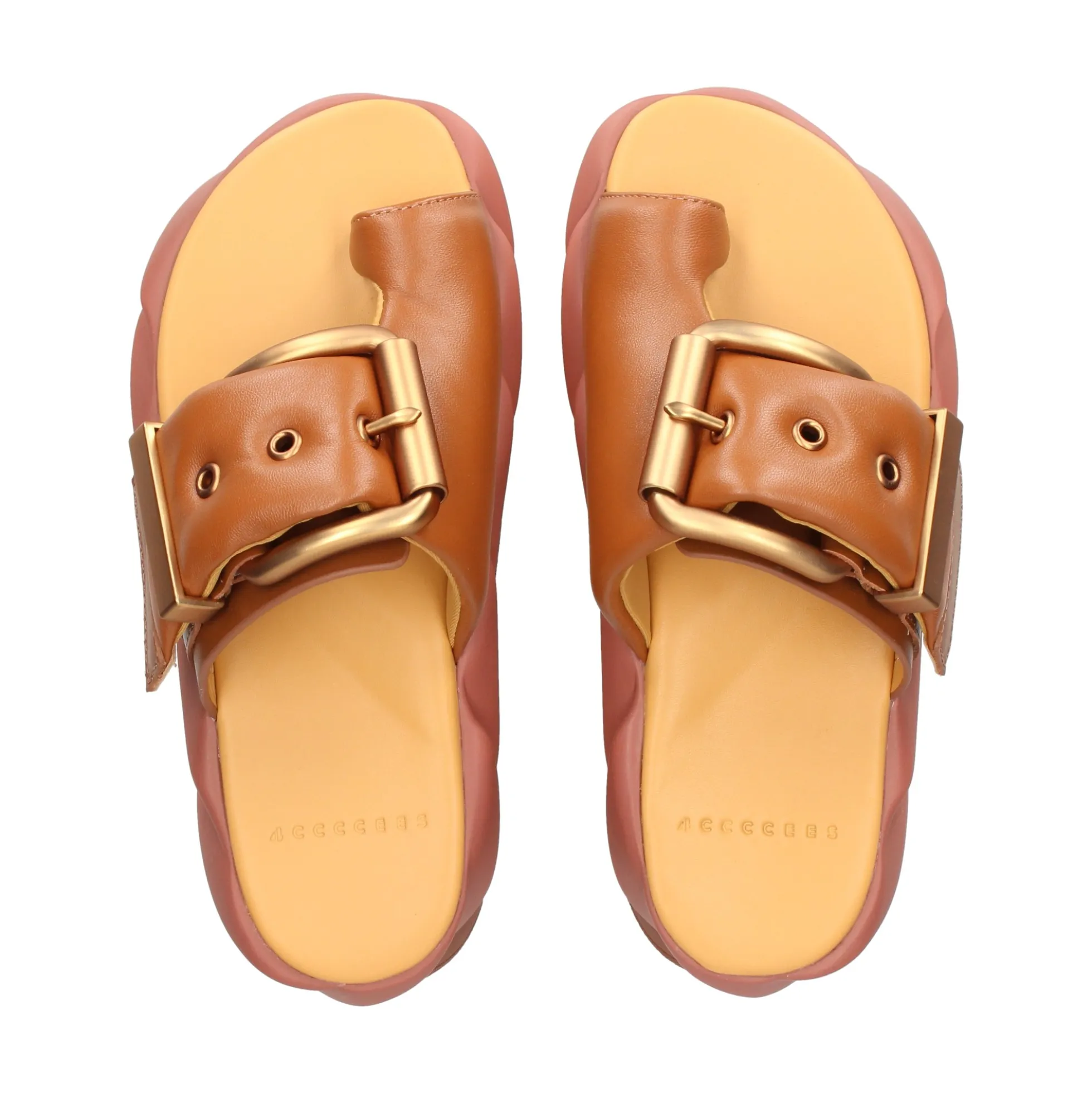 4CCCCEES Sandalias con plataforma de Mujer MELLOW GLOW oak