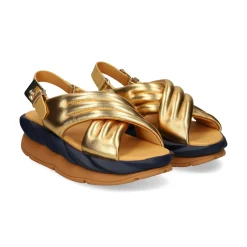 4CCCCEES Sandalias con plataforma de Mujer MELLOW MANA ORO