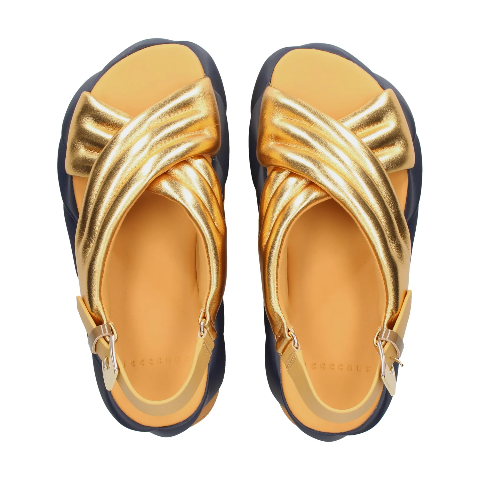 4CCCCEES Sandalias con plataforma de Mujer MELLOW MANA ORO