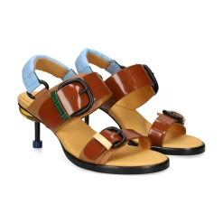 4CCCCEES Sandalias con tacón de Mujer OSHA LINE MARRON