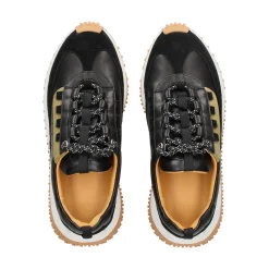 4CCCCEES Zapatillas de Mujer KAPOK PINTO NEGRO