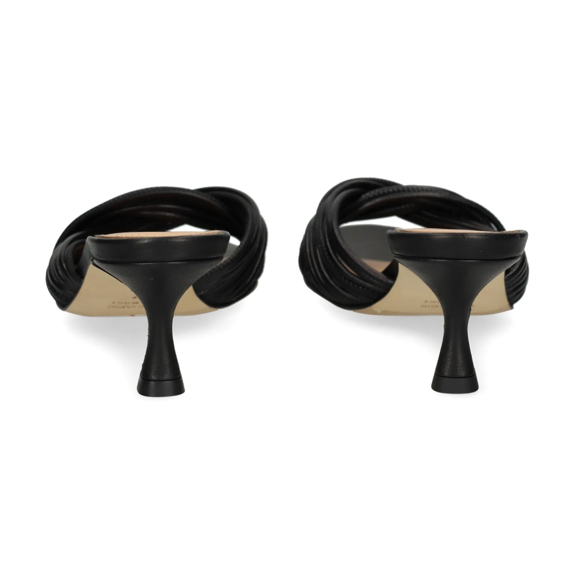 CHANTAL Sandalias con tacón de Mujer 2612 NEGRO