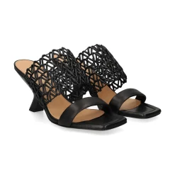 CHANTAL Sandalias con tacón de Mujer 2619 NEGRO