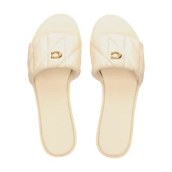 COACH Sandalias planas de Mujer CCM04 CHALK