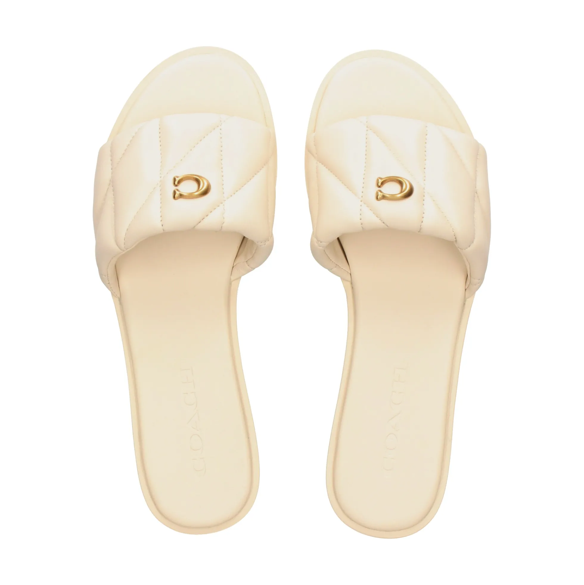 COACH Sandalias planas de Mujer CCM04 CHALK