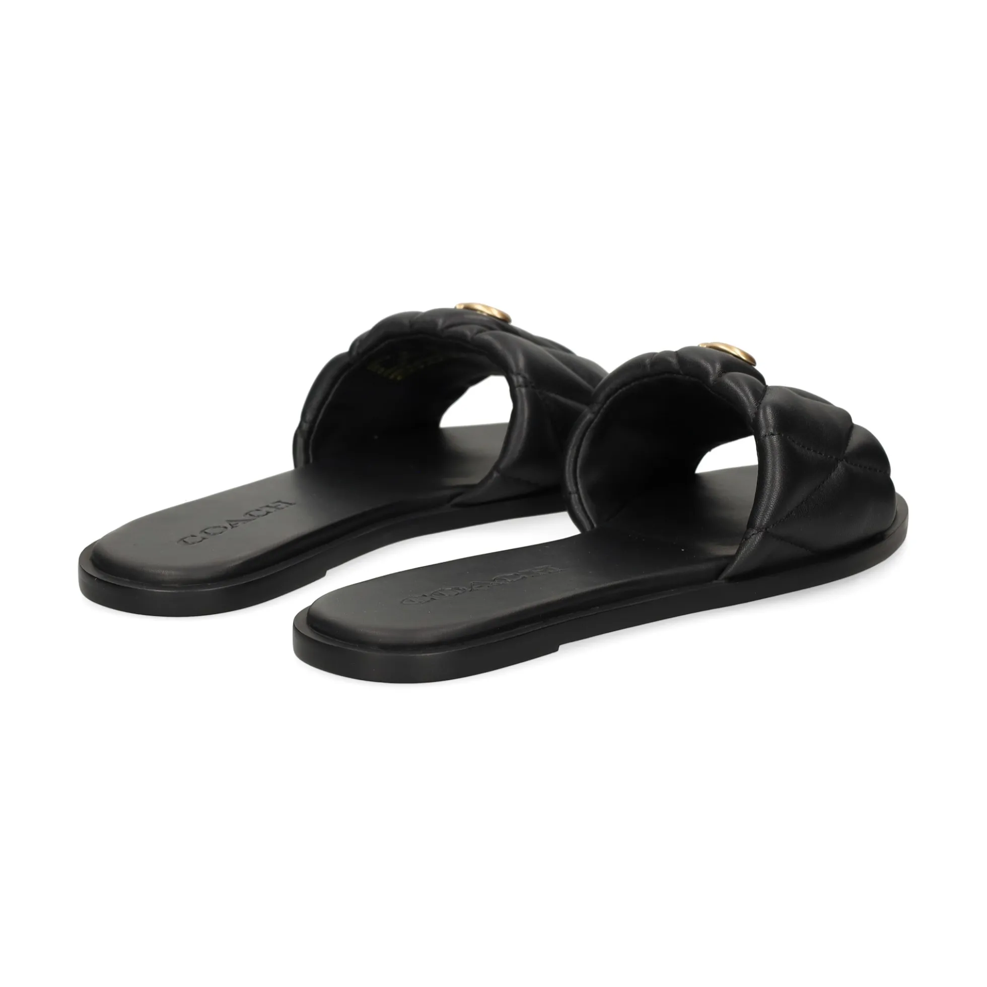 COACH Sandalias planas de Mujer CCM04 NEGRO