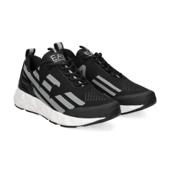 EA7 Zapatillas de Hombre X8X033 N629 BLACK+SILV