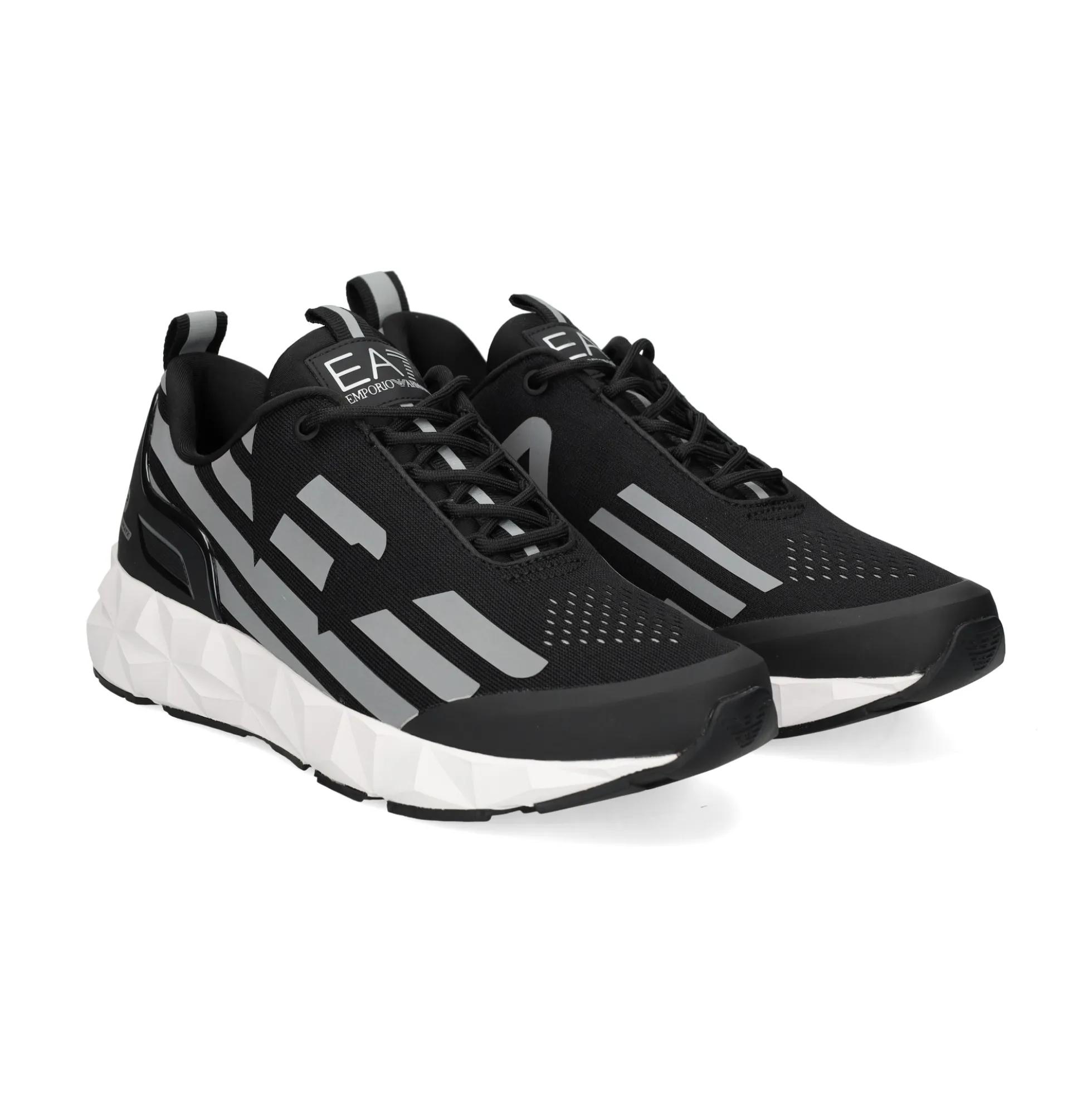 EA7 Zapatillas de Hombre X8X033 N629 BLACK+SILV