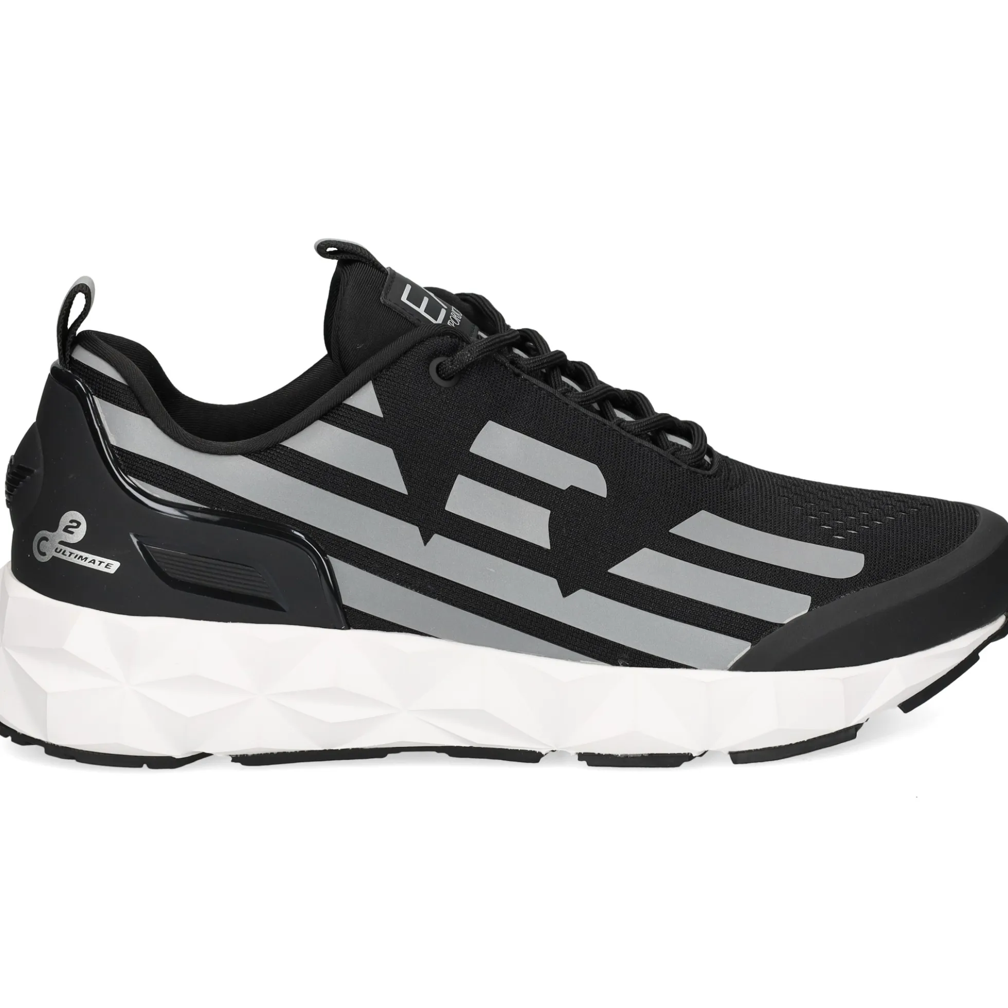EA7 Zapatillas de Hombre X8X033 N629 BLACK+SILV