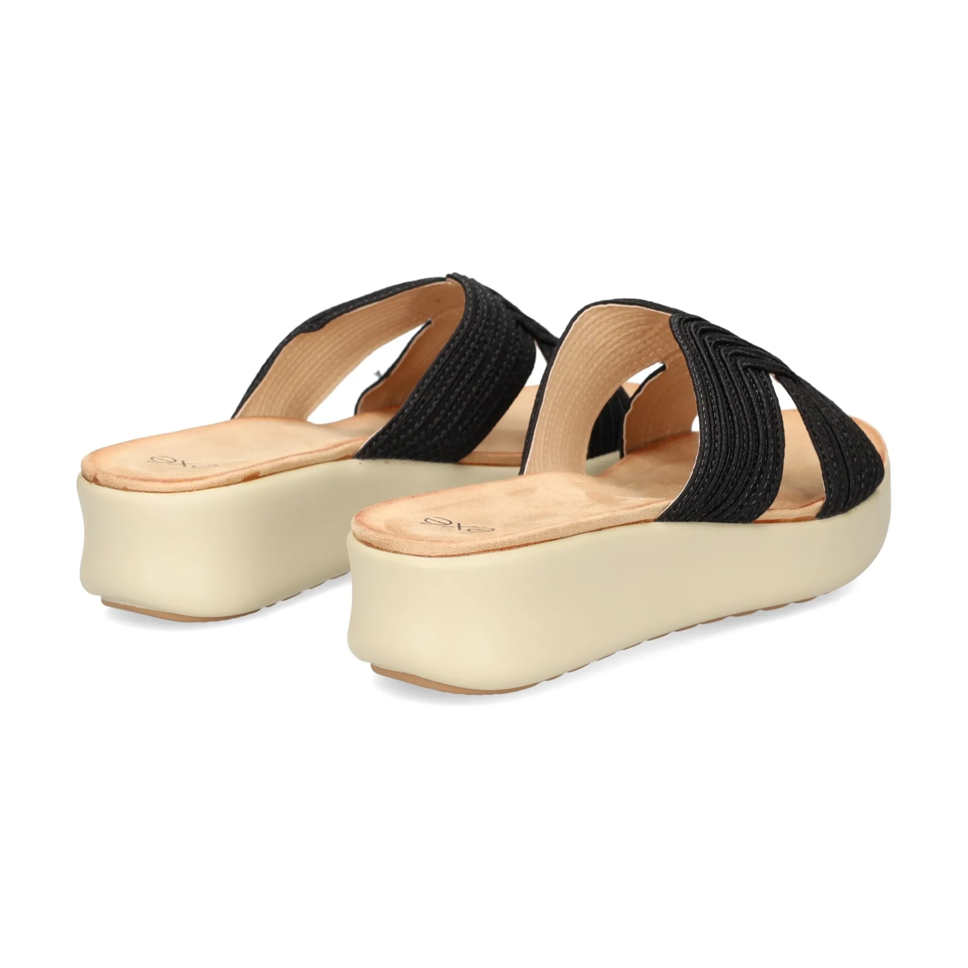 EXE Sandalias con plataforma de Mujer BZX23170-R7 NEGRO