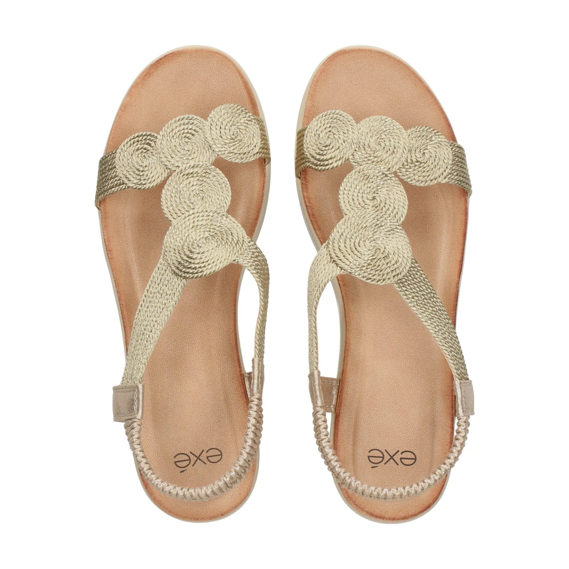 EXE Sandalias con plataforma de Mujer BZX23170-R3 ORO