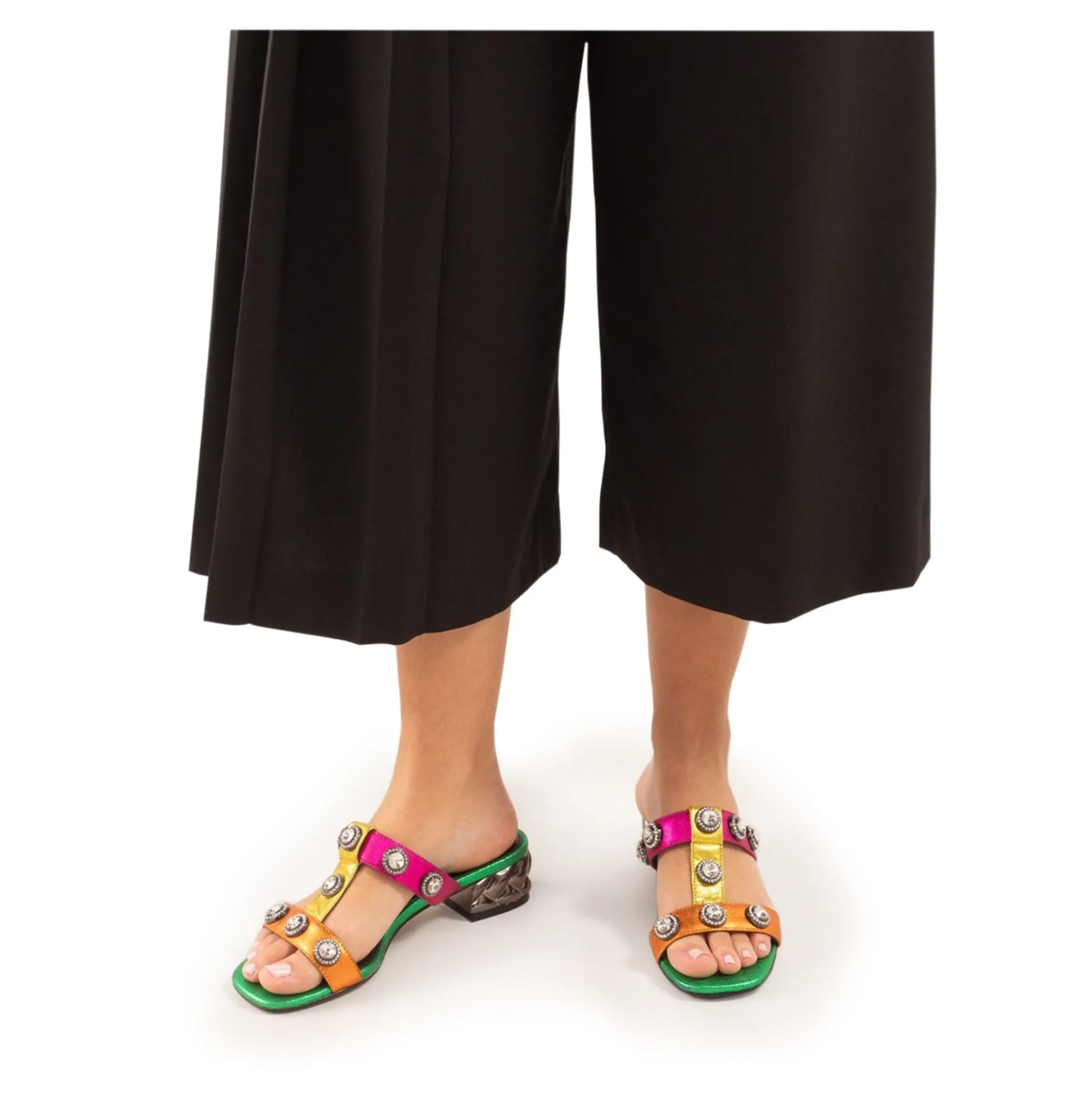 EXE Sandalias con tacón de Mujer KATY-414 MULTICOLOR
