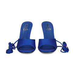 EXE Sandalias con tacón de Mujer CRYSTAL-706 AZUL