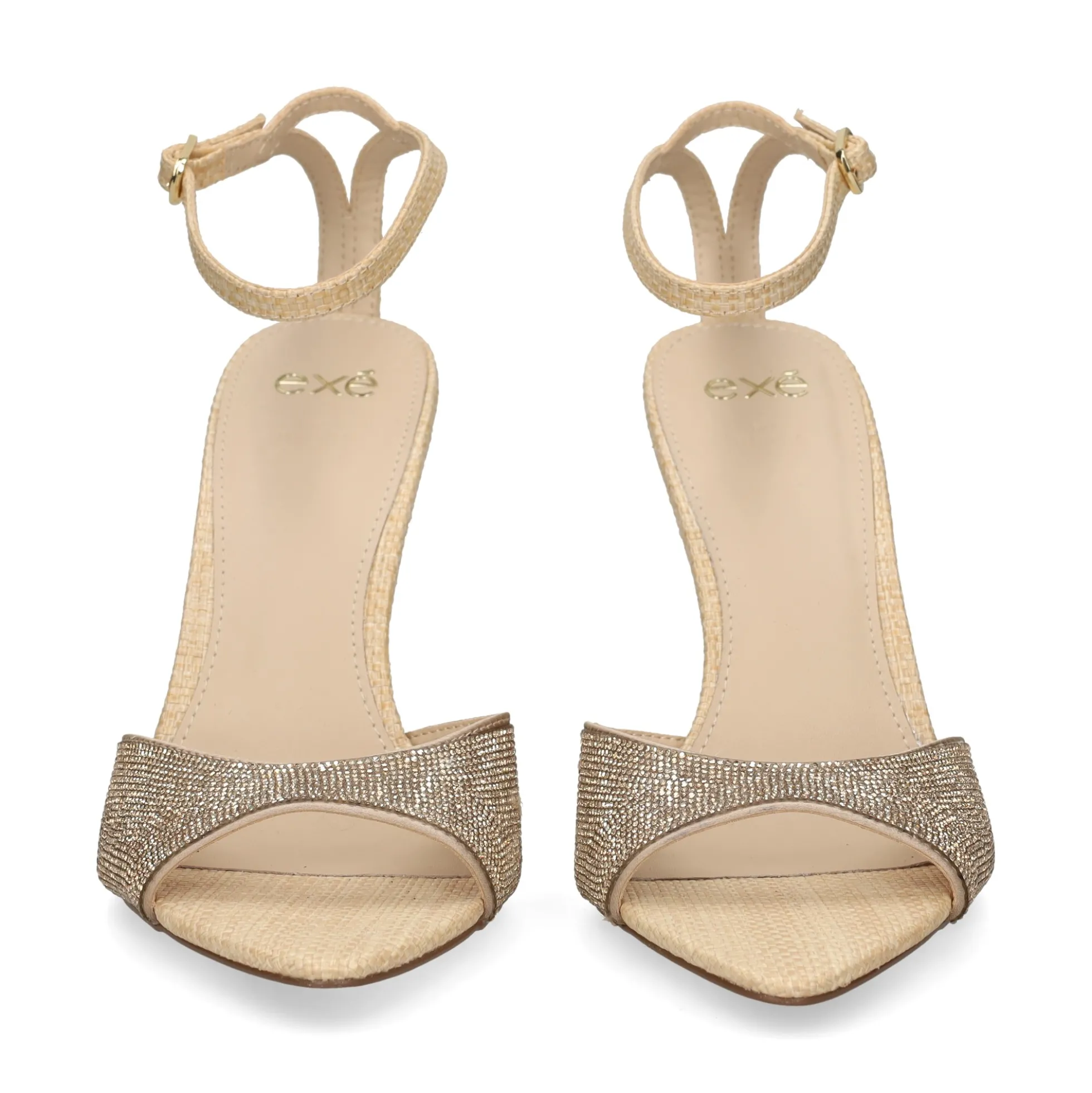 EXE Sandalias con tacón de Mujer JOY-625 ORO