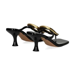 EXE Sandalias con tacón de Mujer SISSY-895 NEGRO