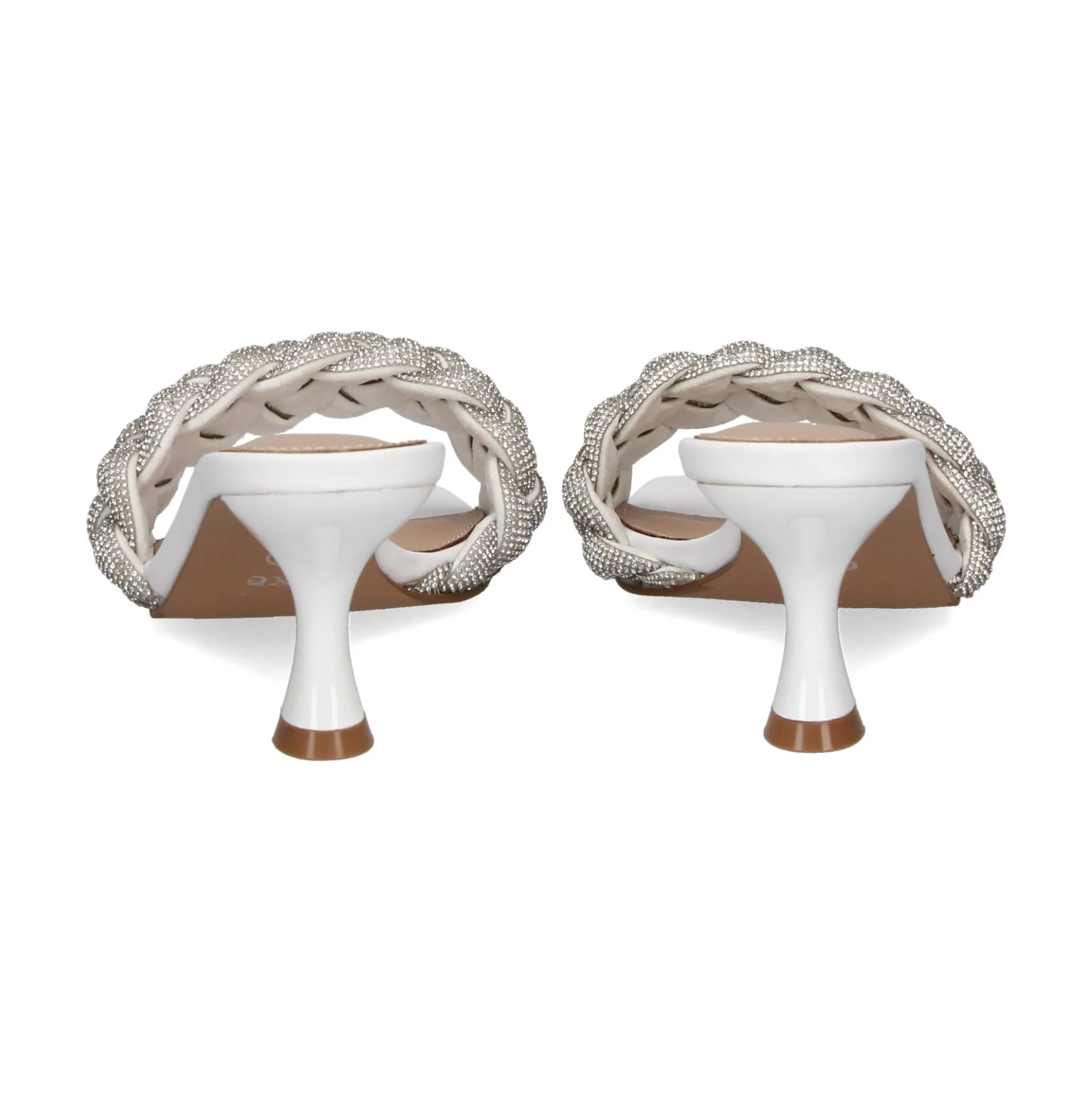 EXE Sandalias con tacón de Mujer JENIFER-040 BLANCO