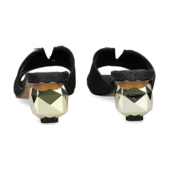 EXE Sandalias con tacón de Mujer SCARLET-601 NEGRO