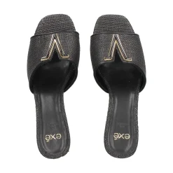 EXE Sandalias con tacón de Mujer SCARLET-601 NEGRO