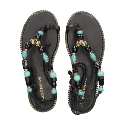 EXE Sandalias planas de Mujer 608 ITHAKI NEGRO