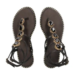 EXE Sandalias planas de Mujer 590 IRENE NEGRO